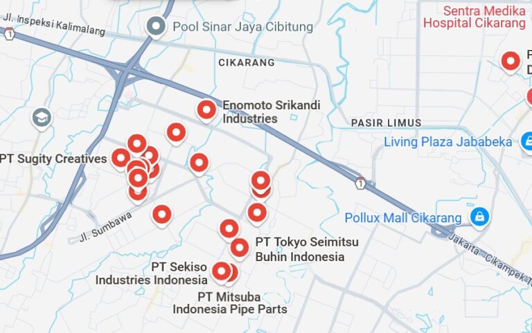 Peta Kawasan Industri MM2100 Bekasi