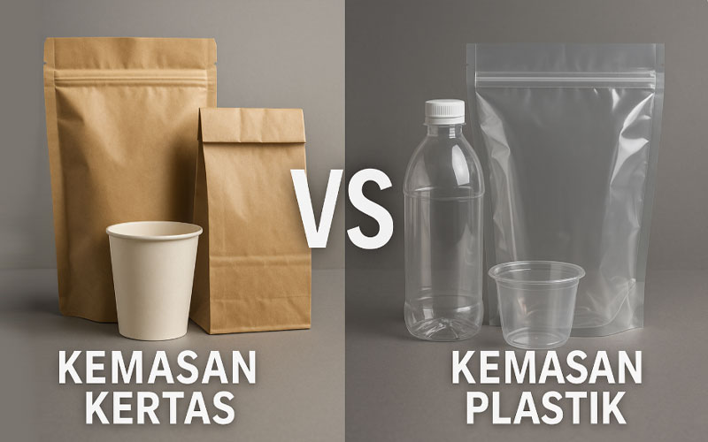 Kemasan Kertas vs Plastik: Panduan Memilih Kemasan Terbaik untuk Produk Anda