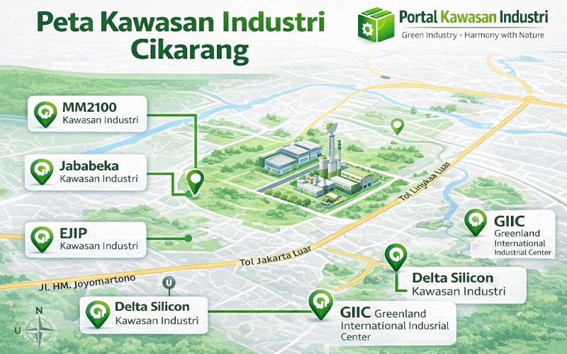 peta kawasan industri cikarang